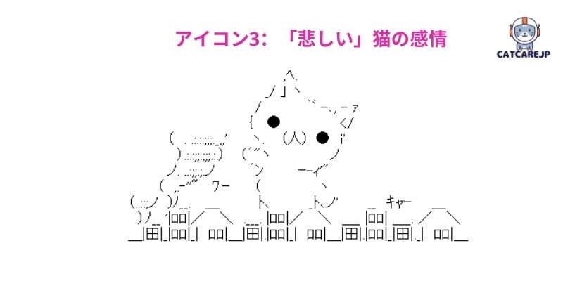  アイコン3：「悲しい」猫の感情